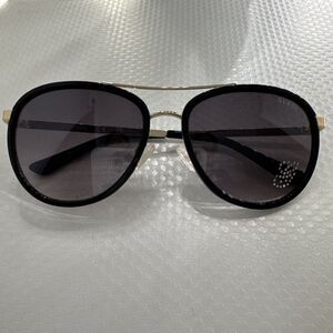 GUSSS GF6052 01B TORT GOLD BLACK RHINESTONE AUTHENTIC DESIGNER SUNGLASSES 57-17
